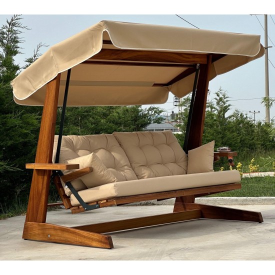 Garden Triple Swing Chair Sia 2400 - Camel Camel Garden Triple Swing Chair Sia 2400 - Camel Camel