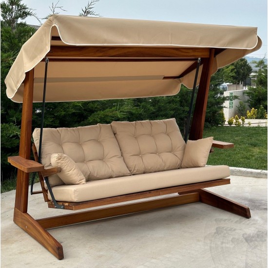 Garden Triple Swing Chair Sia 2400 - Camel Camel Garden Triple Swing Chair Sia 2400 - Camel Camel
