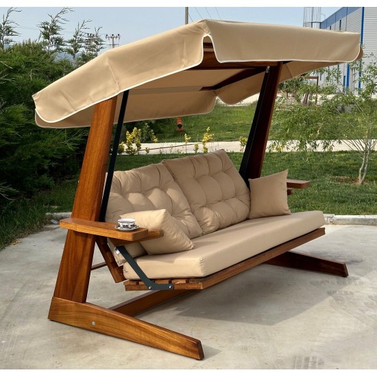 Garden Triple Swing Chair Sia 2400 - Camel Camel Garden Triple Swing Chair Sia 2400 - Camel Camel