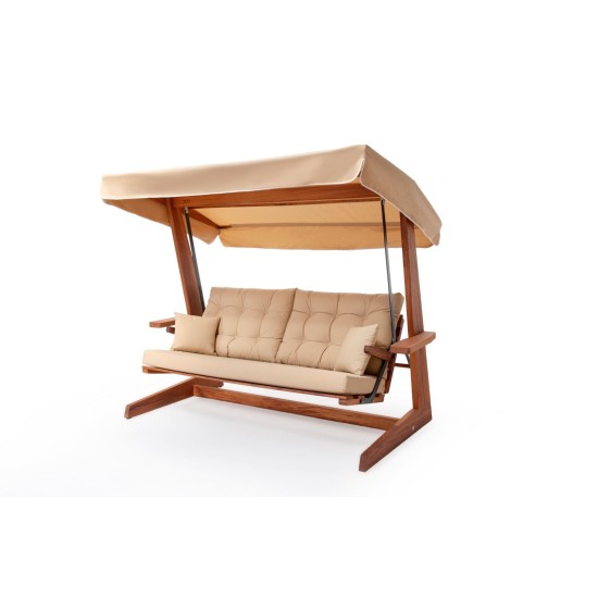 Garden Triple Swing Chair Sia 2400 - Camel Camel Garden Triple Swing Chair Sia 2400 - Camel Camel