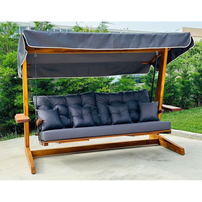 Garden Triple Swing Chair Luna Deluxe 2600 - Anthracite Anthracite