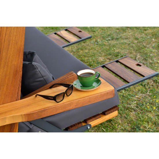 Garden Triple Swing Chair Luna Deluxe 2600 - Anthracite Anthracite