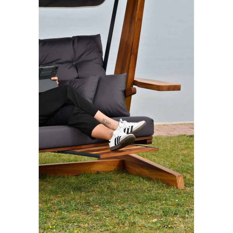 Garden Triple Swing Chair Luna Deluxe 2600 - Anthracite Anthracite