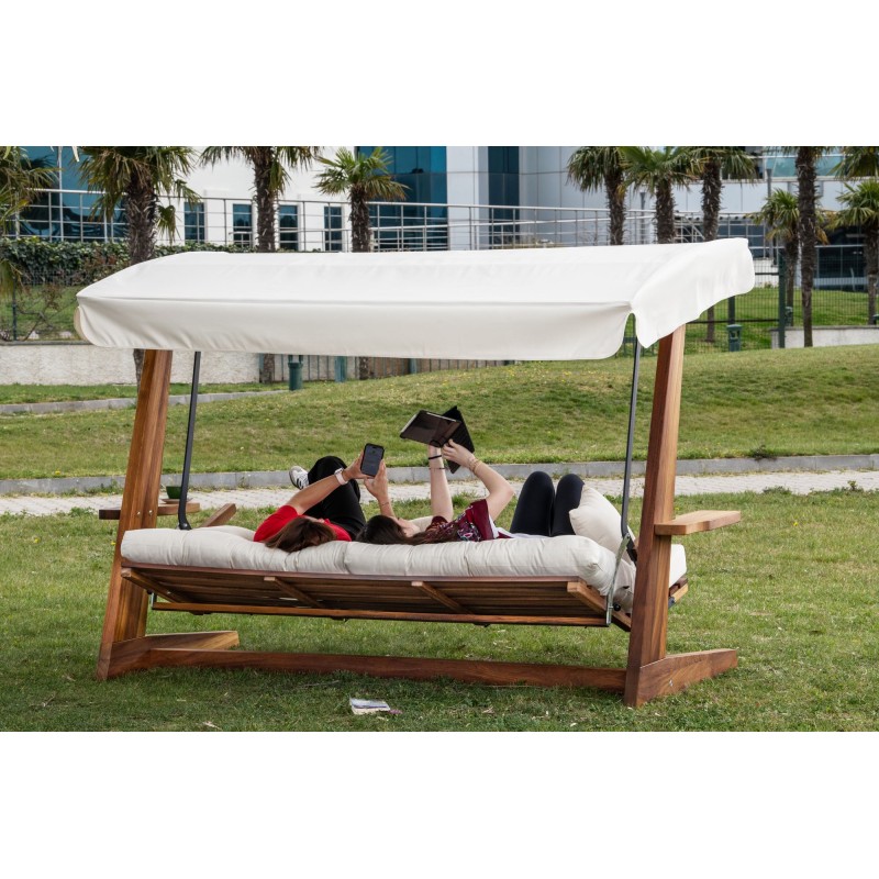 Garden Triple Swing Chair Luna Deluxe 2600 - Beige Beige