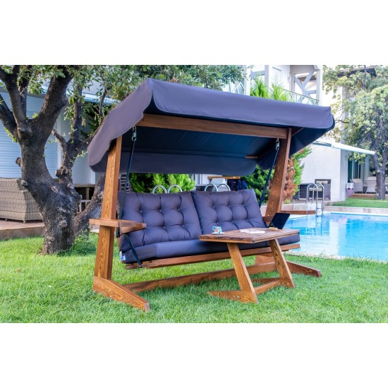 Garden Triple Swing Chair Viva 2400 - Anthracite Anthracite Garden Triple Swing Chair Viva 2400 - Anthracite Anthracite