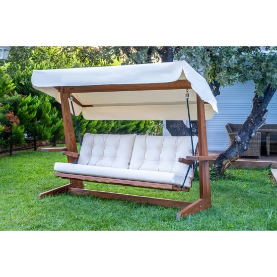 Garden Triple Swing Chair Viva 2400 - Beige Beige Garden Triple Swing Chair Viva 2400 - Beige Beige