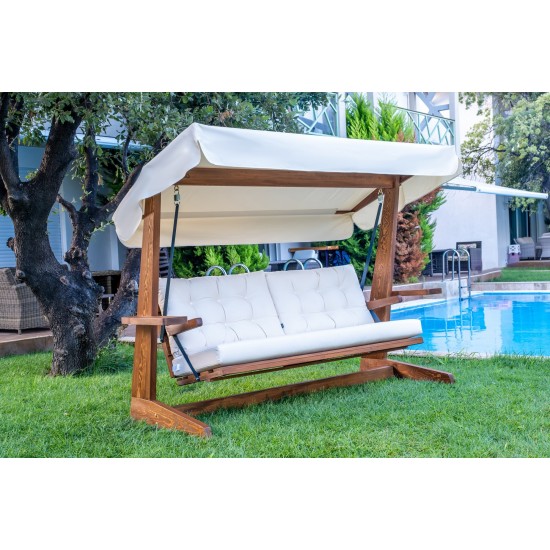 Garden Triple Swing Chair Viva 2400 - Beige Beige Garden Triple Swing Chair Viva 2400 - Beige Beige
