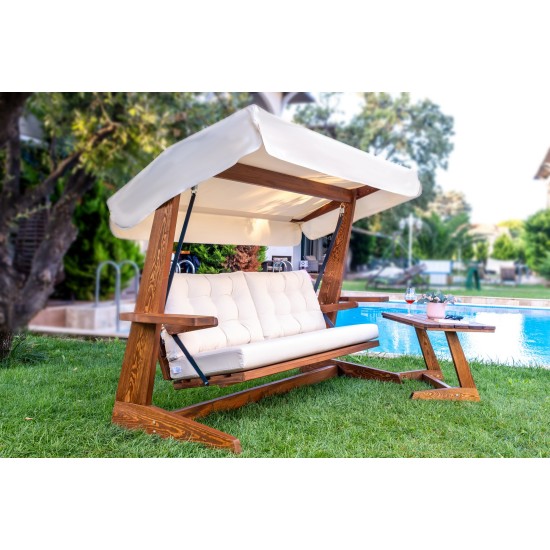 Garden Triple Swing Chair Viva 2400 - Beige Beige Garden Triple Swing Chair Viva 2400 - Beige Beige