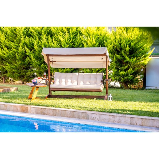 Garden Triple Swing Chair Viva 2400 - Beige Beige Garden Triple Swing Chair Viva 2400 - Beige Beige