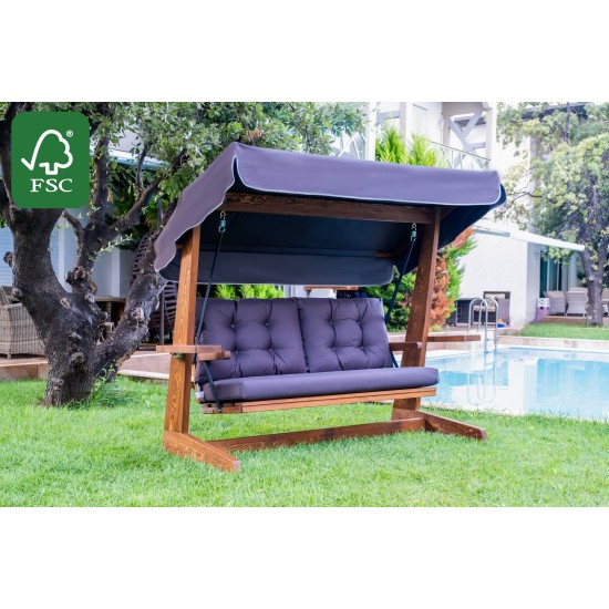 Garden Triple Swing Chair Viva 2200 - Anthracite Anthracite Garden Triple Swing Chair Viva 2200 - Anthracite Anthracite