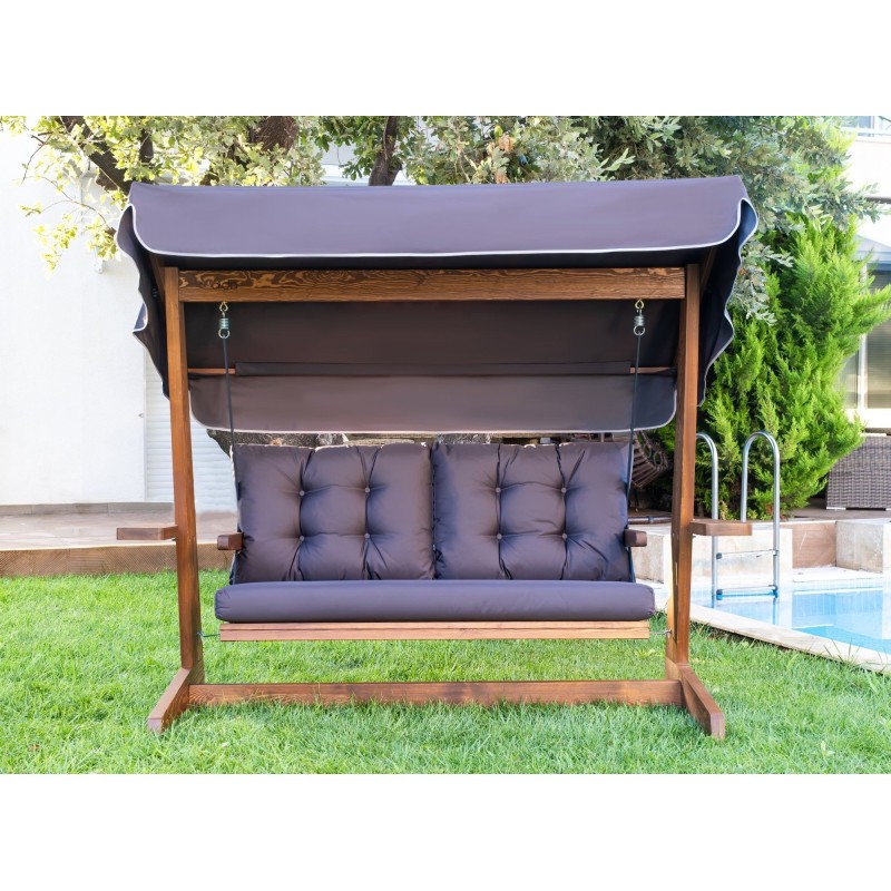 Garden Triple Swing Chair Viva 2200 - Anthracite Anthracite