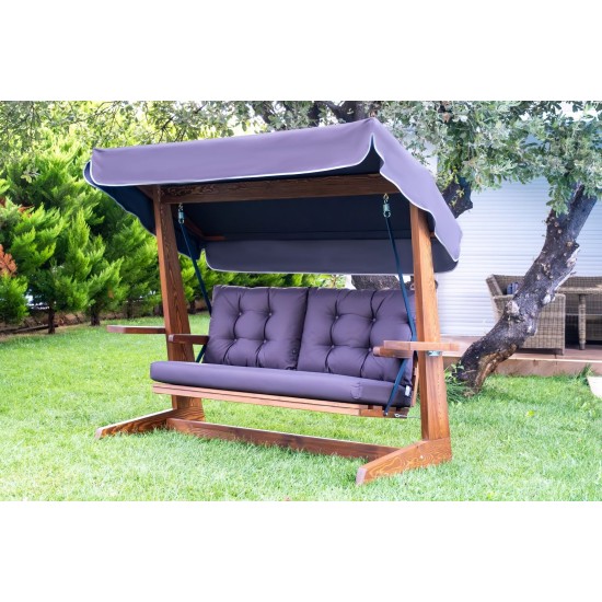 Garden Triple Swing Chair Viva 2200 - Anthracite Anthracite Garden Triple Swing Chair Viva 2200 - Anthracite Anthracite