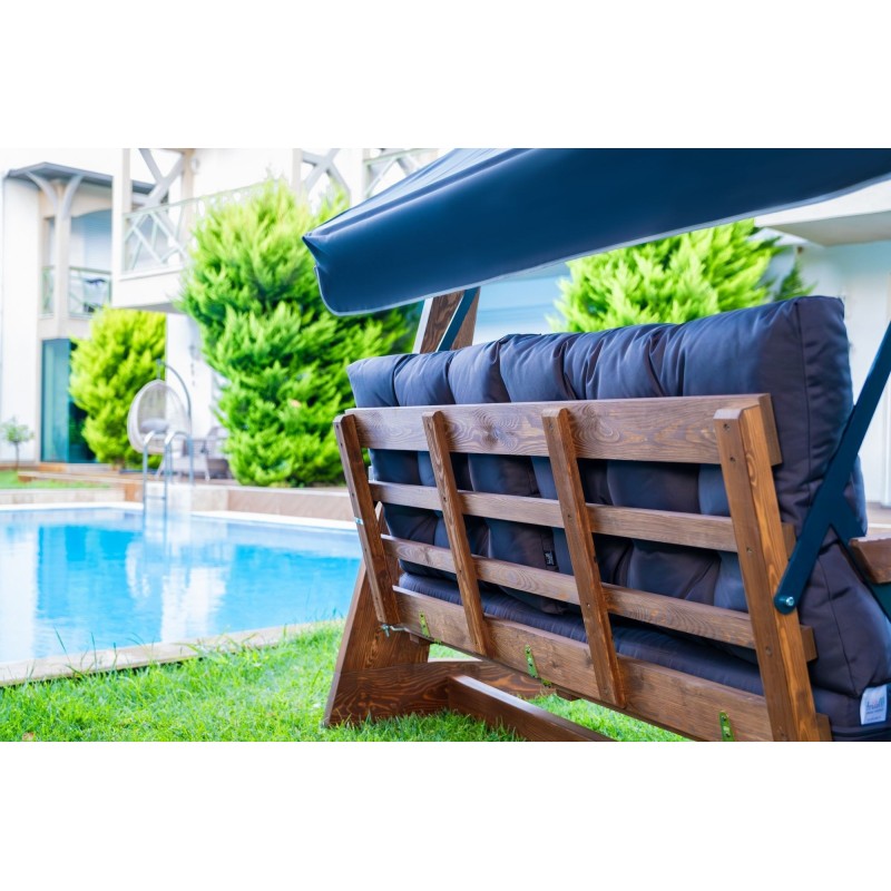 Garden Triple Swing Chair Viva 2200 - Anthracite Anthracite