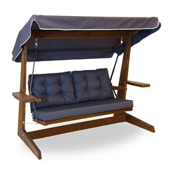 Garden Triple Swing Chair Viva 2200 - Anthracite Anthracite Garden Triple Swing Chair Viva 2200 - Anthracite Anthracite
