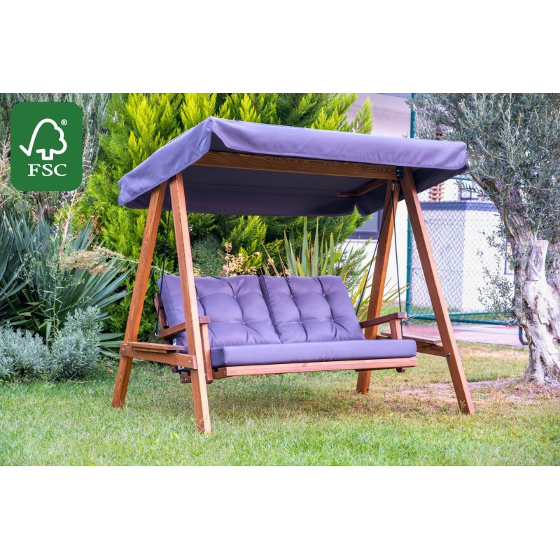 Garden Double Swing Chair Pera 2000 - Anthracite Anthracite
