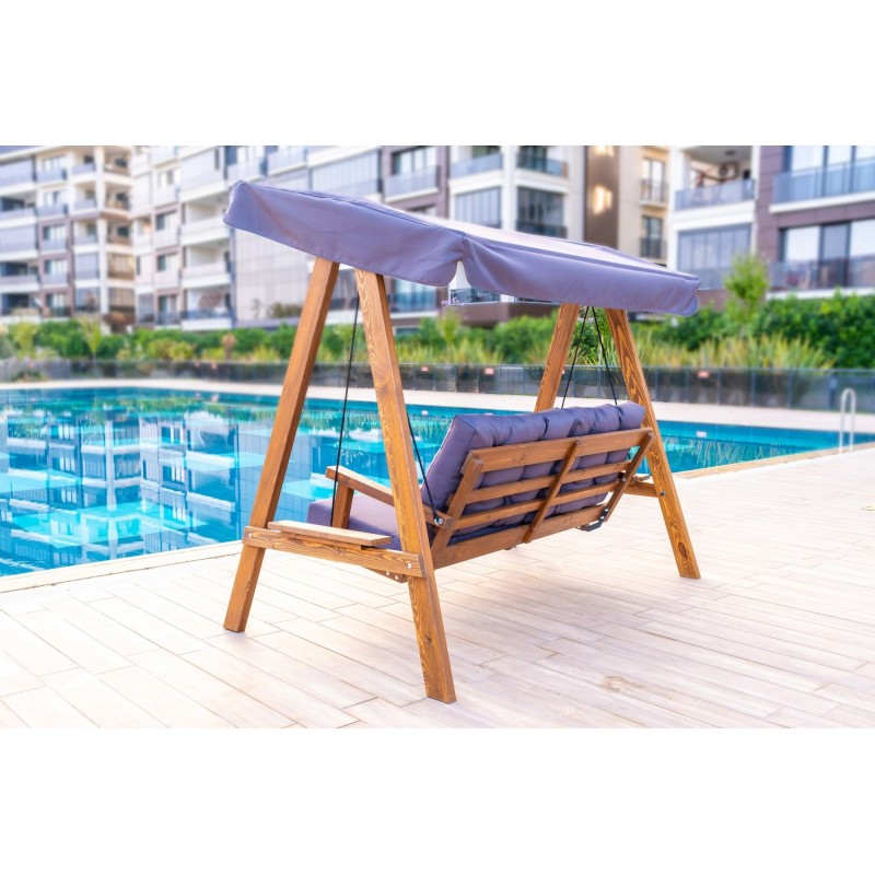 Garden Double Swing Chair Pera 2000 - Anthracite Anthracite