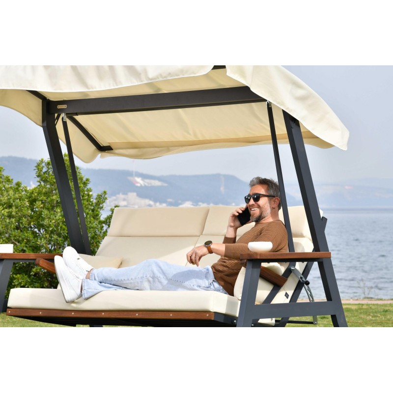 Garden Triple Swing Chair Nova 2400 - Beige Beige