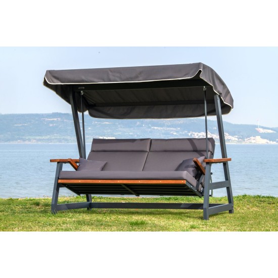 Garden Triple Swing Chair Nova 2400 - Anthracite Anthracite Garden Triple Swing Chair Nova 2400 - Anthracite Anthracite