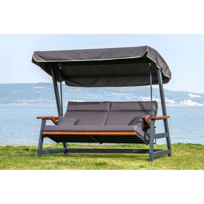 Garden Triple Swing Chair Nova 2400 - Anthracite Anthracite