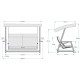 Garden Triple Swing Chair Nova 2400 - Anthracite Anthracite Garden Triple Swing Chair Nova 2400 - Anthracite Anthracite