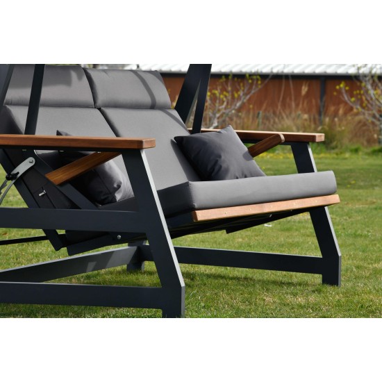 Garden Triple Swing Chair Nova 2400 - Anthracite Anthracite Garden Triple Swing Chair Nova 2400 - Anthracite Anthracite
