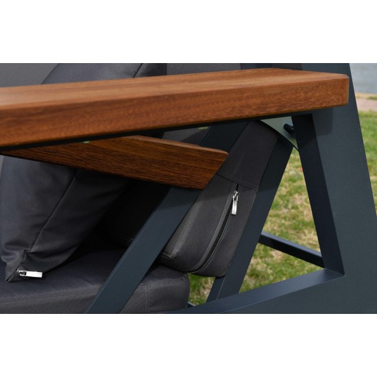 Garden Triple Swing Chair Nova 2400 - Anthracite Anthracite Garden Triple Swing Chair Nova 2400 - Anthracite Anthracite