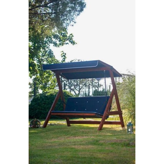 Garden Triple Swing Chair Roma 2002 - Navy Blue Navy Blue Garden Triple Swing Chair Roma 2002 - Navy Blue Navy Blue