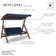 Garden Triple Swing Chair Roma 2002 - Navy Blue Navy Blue Garden Triple Swing Chair Roma 2002 - Navy Blue Navy Blue