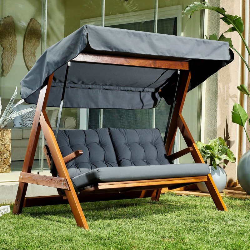 Garden Triple Swing Chair Paris 2000 - Anthracite Anthracite