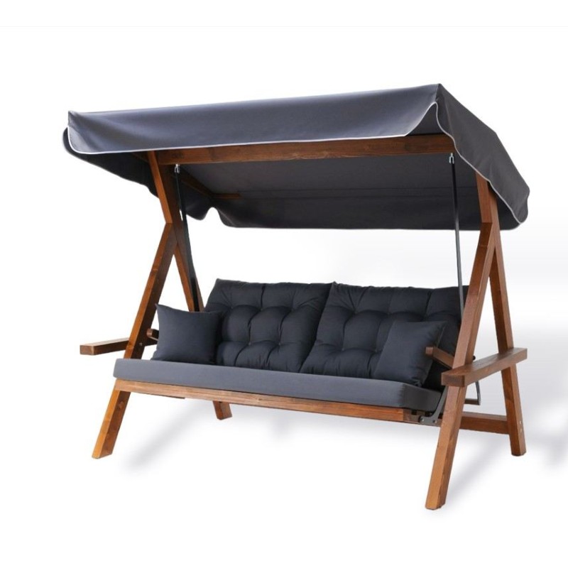 Garden Triple Swing Chair Lyon 2400 -Anthracite Anthracite