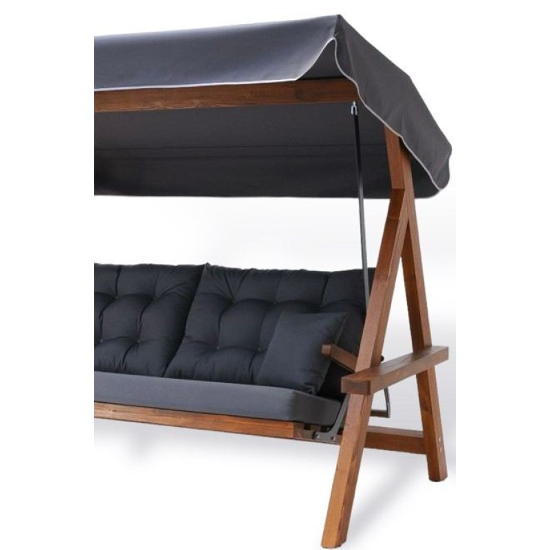 Garden Triple Swing Chair Lyon 2400 -Anthracite Anthracite