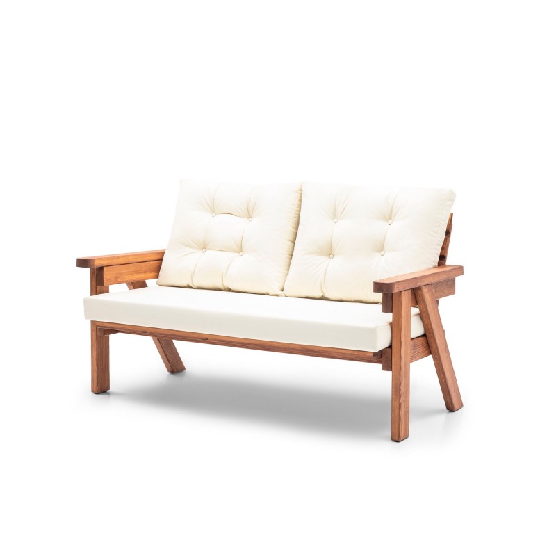 Garden Lounge Set Abant (3+1+1) - Cream Cream
Walnut