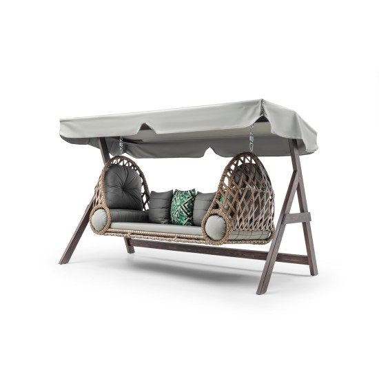 Garden Triple Swing Chair Saltanat - Grey Grey