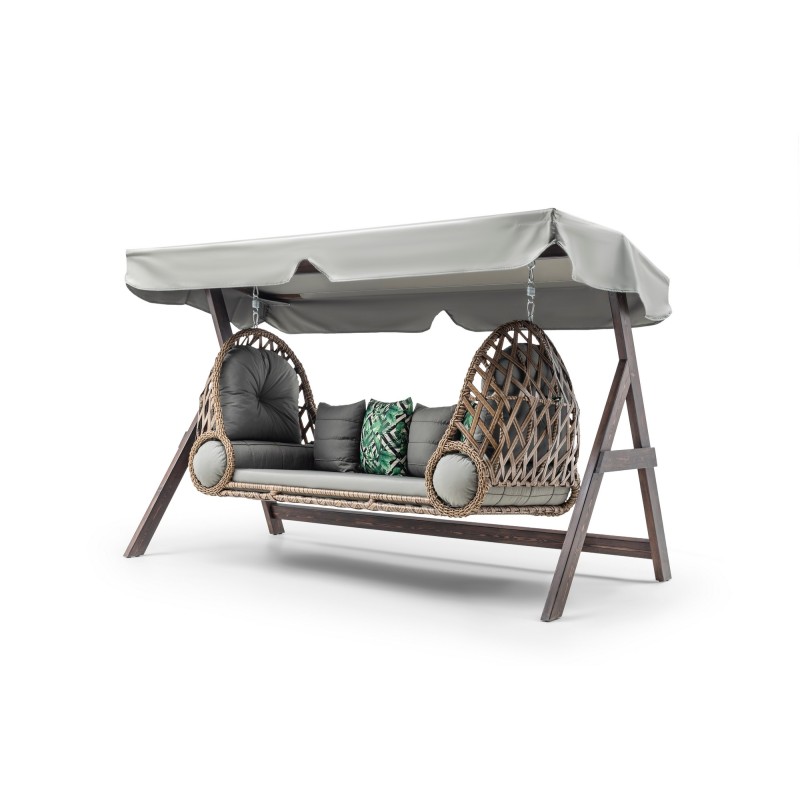 Garden Triple Swing Chair Saltanat - Grey Grey