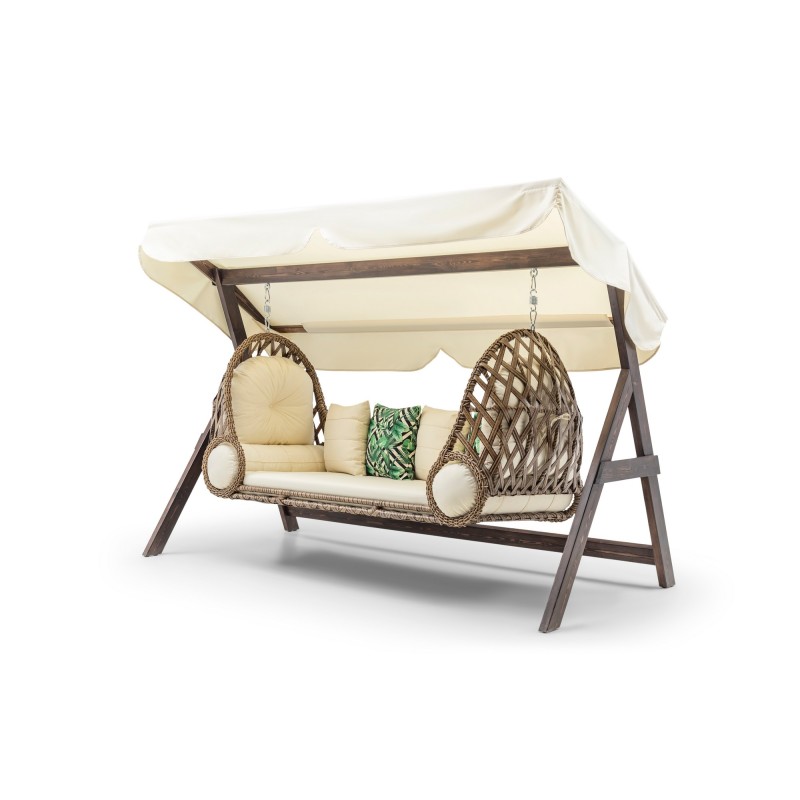 Garden Triple Swing Chair Saltanat - Cream Cream