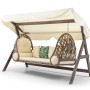 Garden Triple Swing Chair Saltanat - Cream Cream