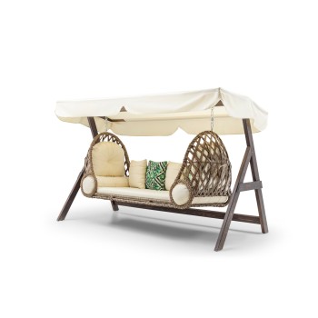 Garden Triple Swing Chair Saltanat - Cream Cream