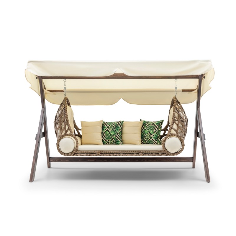 Garden Triple Swing Chair Saltanat - Cream Cream