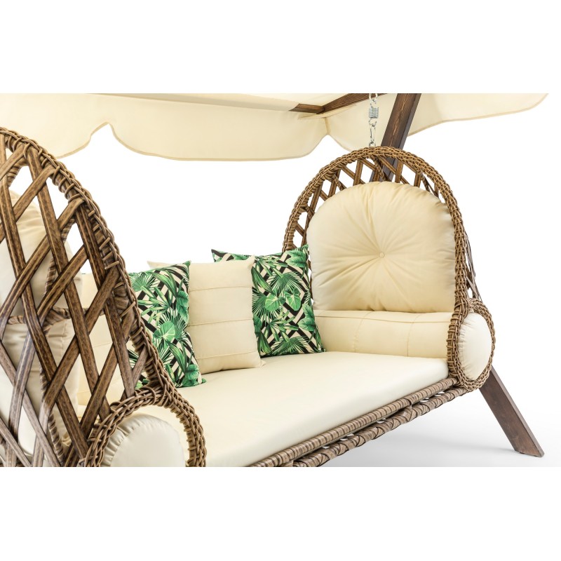 Garden Triple Swing Chair Saltanat - Cream Cream
