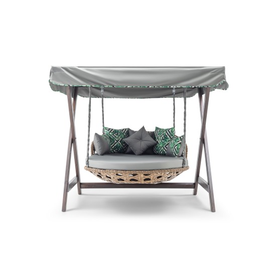 Garden Double Swing Chair Dominic - Grey Grey Garden Double Swing Chair Dominic - Grey Grey