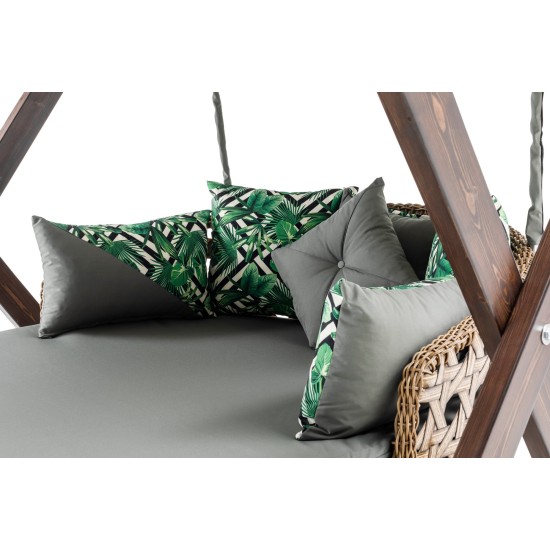 Garden Double Swing Chair Dominic - Grey Grey Garden Double Swing Chair Dominic - Grey Grey