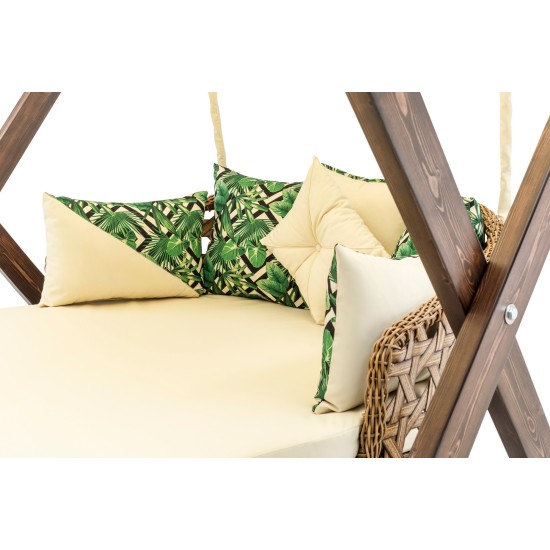 Garden Double Swing Chair Dominic - Cream Cream Garden Double Swing Chair Dominic - Cream Cream