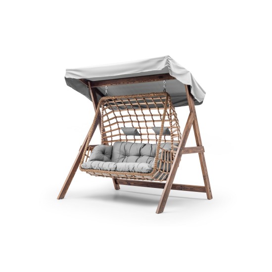 Garden Double Swing Chair Girne - Grey Grey Garden Double Swing Chair Girne - Grey Grey