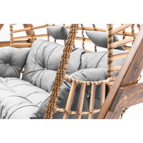 Garden Double Swing Chair Girne - Grey Grey Garden Double Swing Chair Girne - Grey Grey