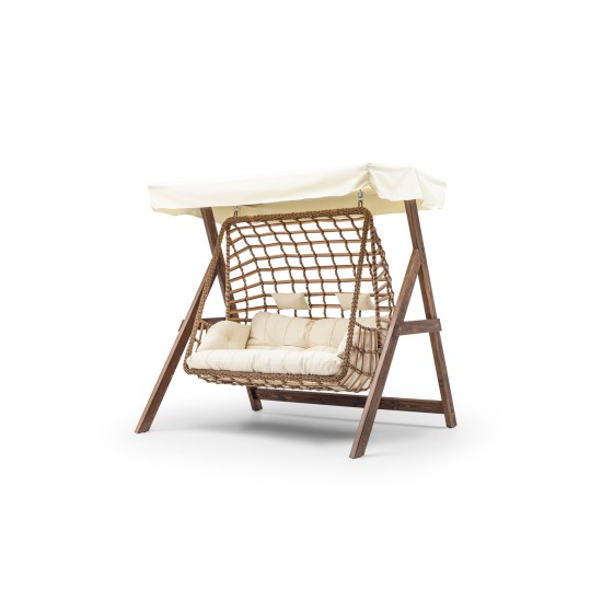 Garden Double Swing Chair Girne - Cream Cream Garden Double Swing Chair Girne - Cream Cream