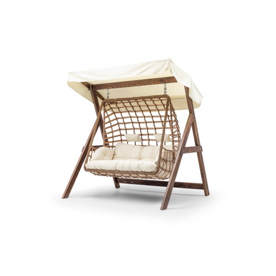 Garden Double Swing Chair Girne - Cream Cream Garden Double Swing Chair Girne - Cream Cream