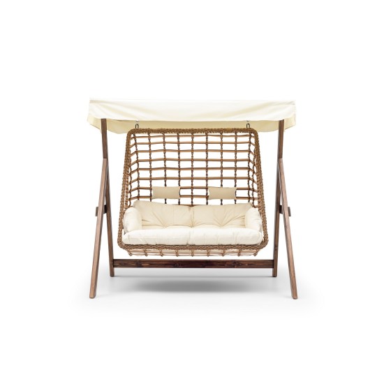 Garden Double Swing Chair Girne - Cream Cream Garden Double Swing Chair Girne - Cream Cream