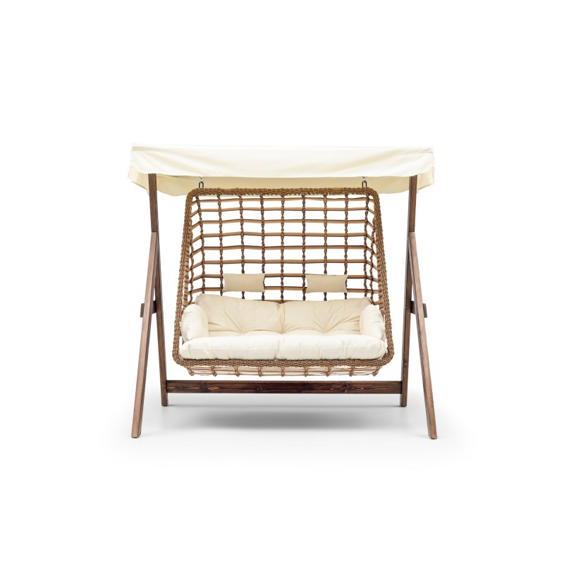 Garden Double Swing Chair Girne - Cream Cream