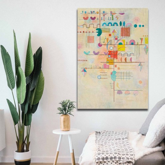 Wallxpert Decorative Canvas Painting 70100KANDINSKY013 Multicolor