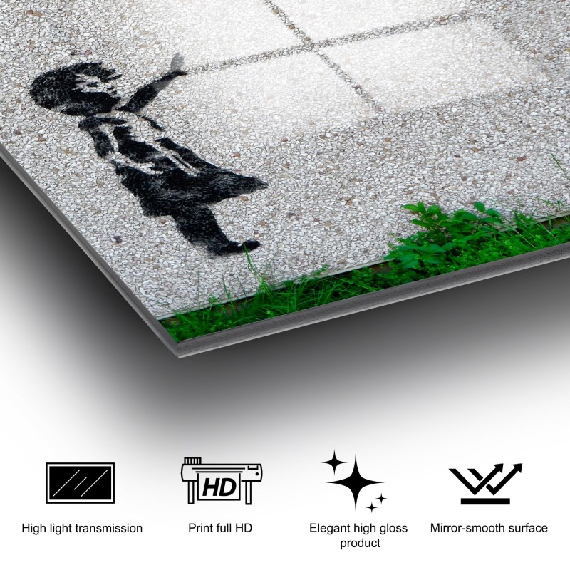 Wallxpert Decorative Tempered Glass Painting UV-017 - 30 x 45 Multicolor